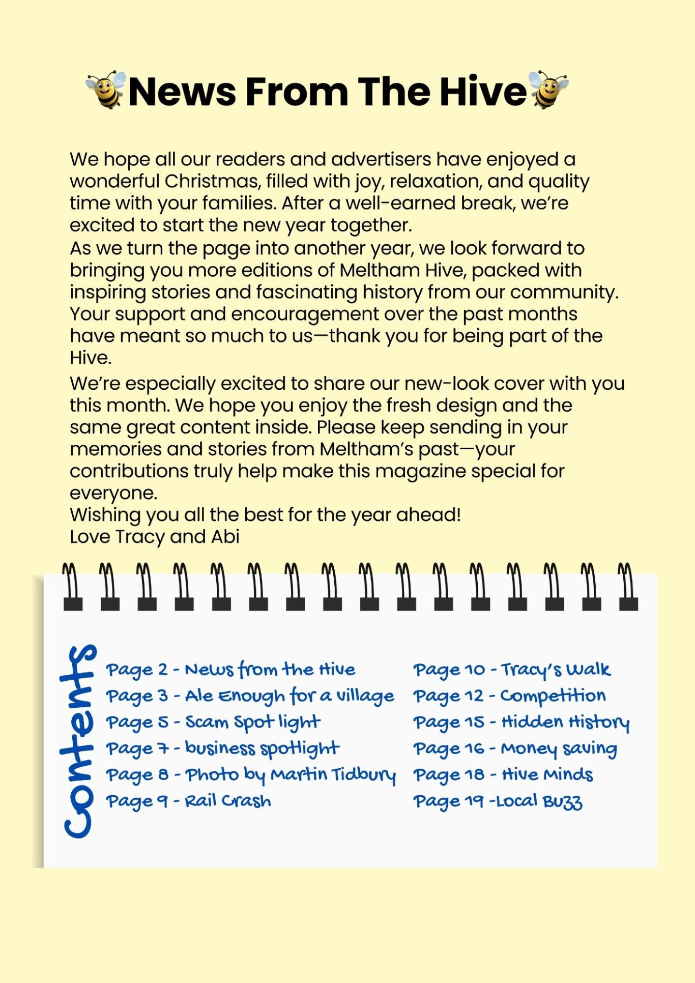 Meltham Hive Magazine January 2026 -News from the Hive