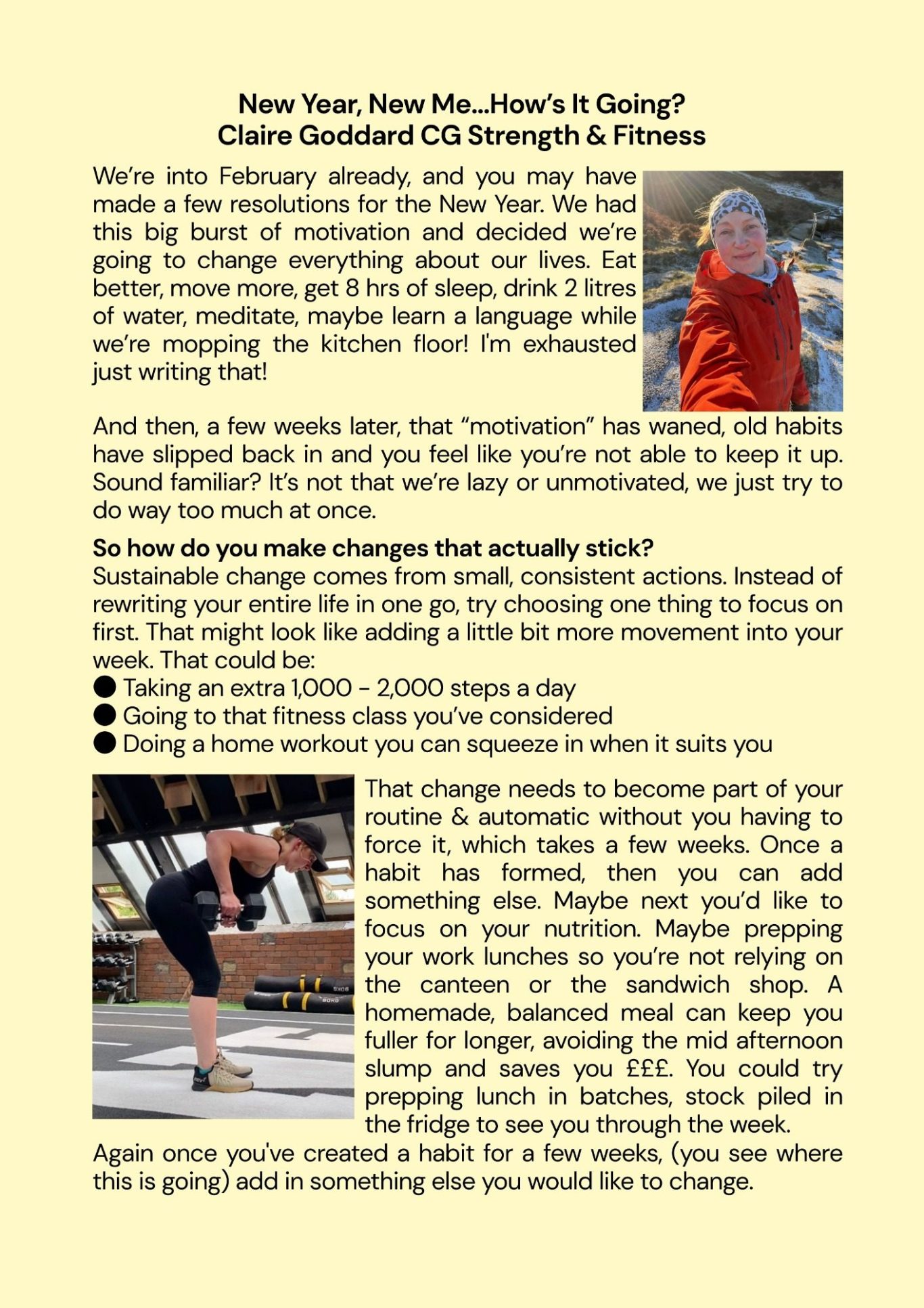 CG Strength - New Year New Me - How's it going