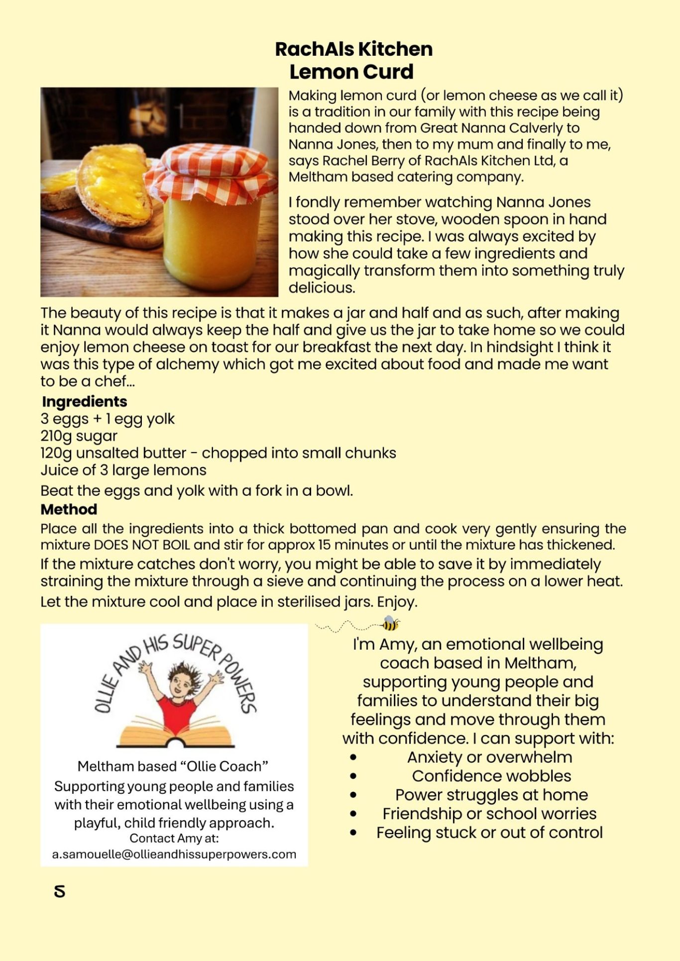 RachAls Kitchen Lemon Curd