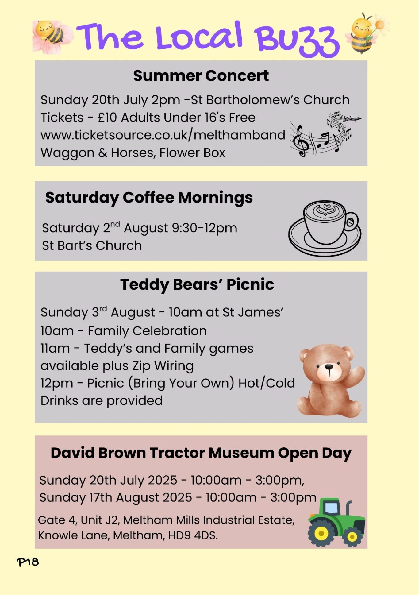 What's on in Meltham July August 2025