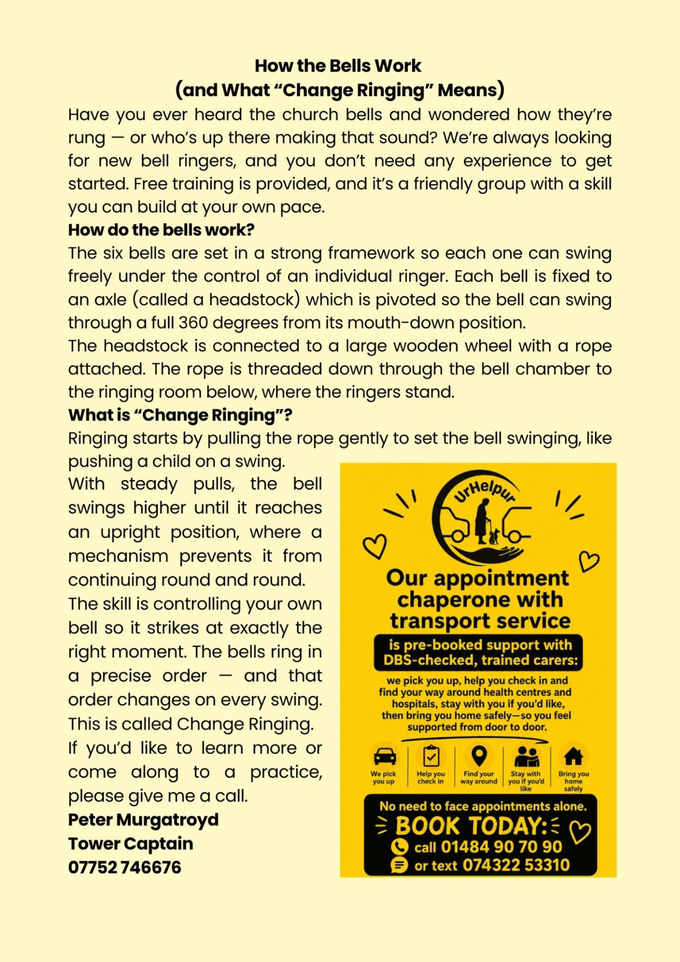 Meltham Hive June 2026. How the bells work.