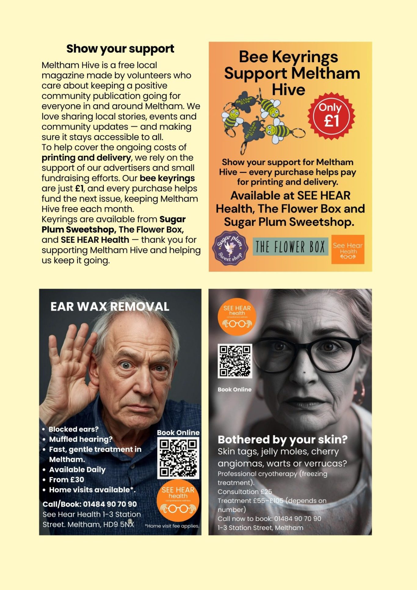 Meltham Hive, Meltham's March Community Magazine keyrings