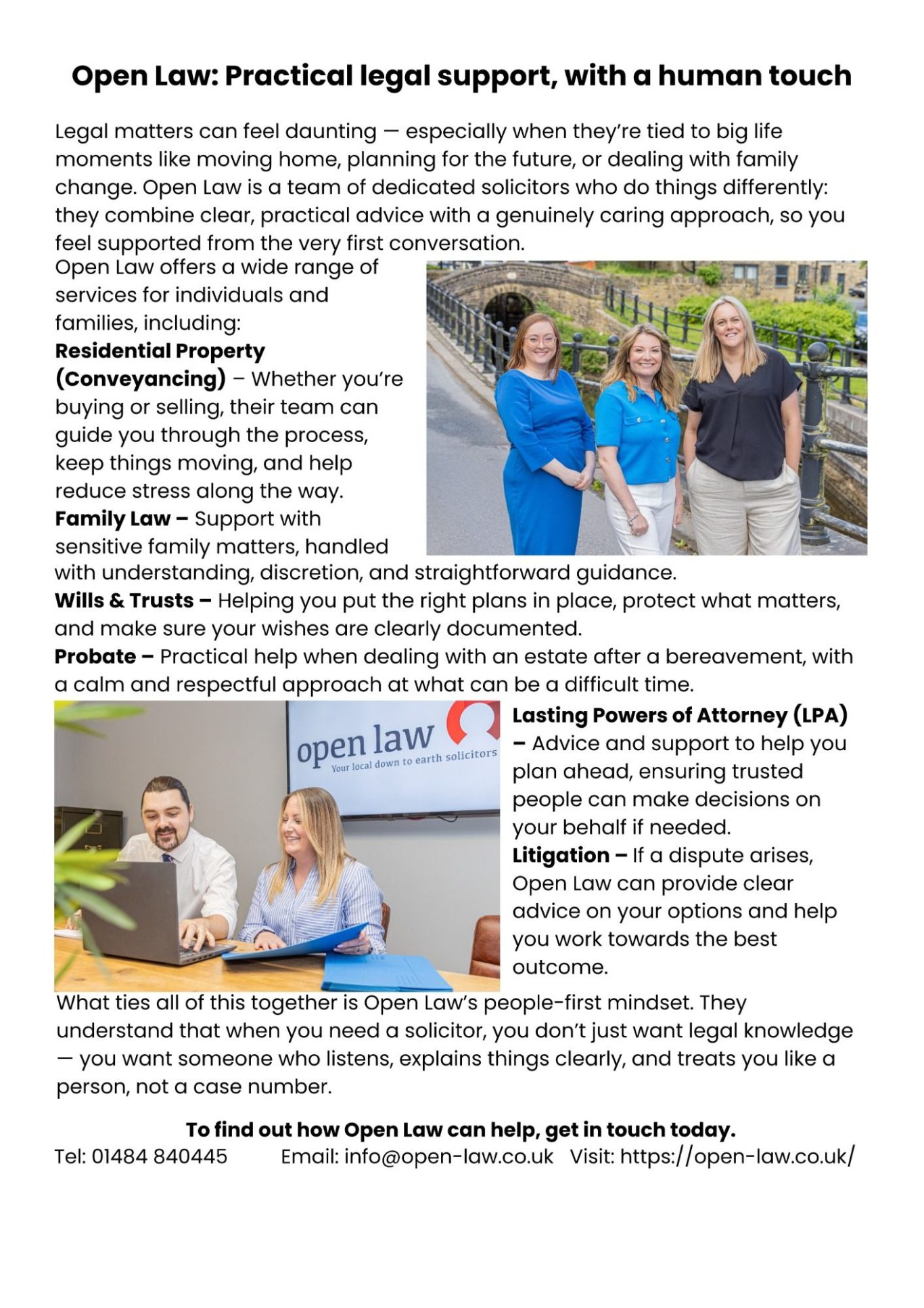Open Law: Practical legal support, with a human touch