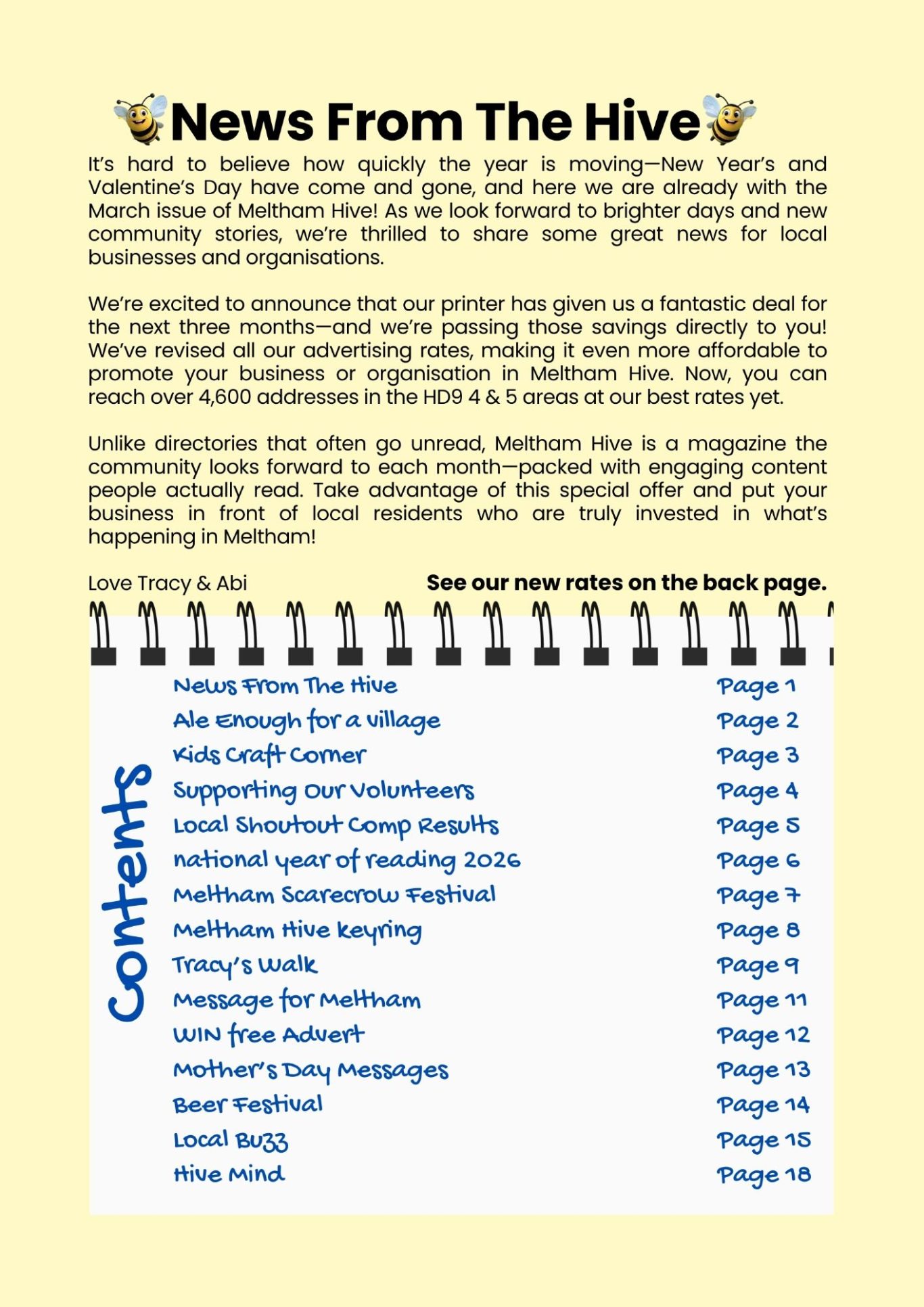 Meltham Hive, Meltham's March Community Magazine
