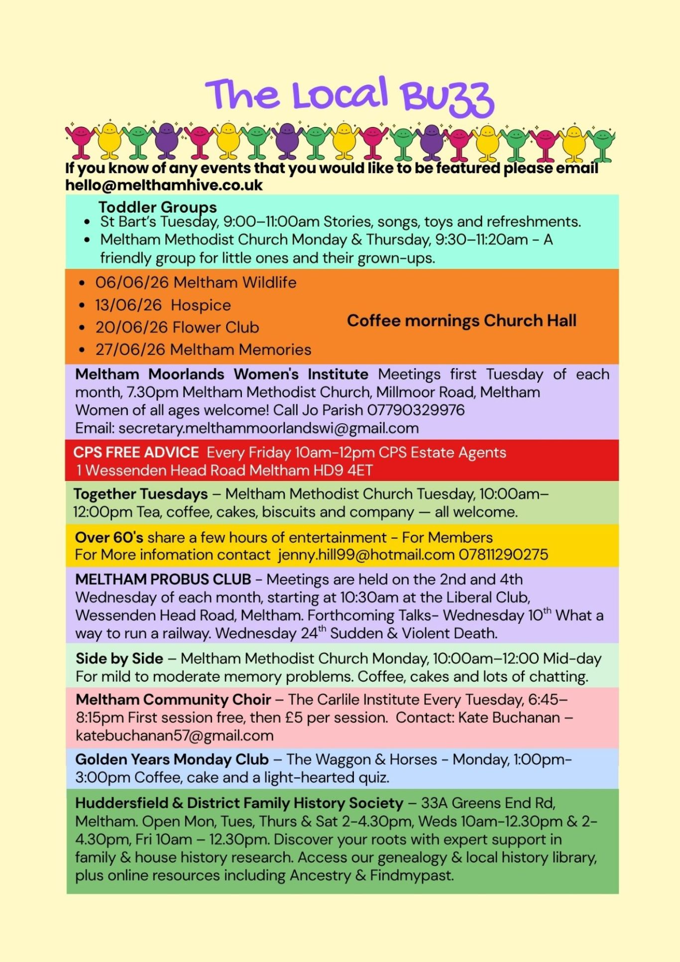 Meltham Hive June 2026. Your local buzz