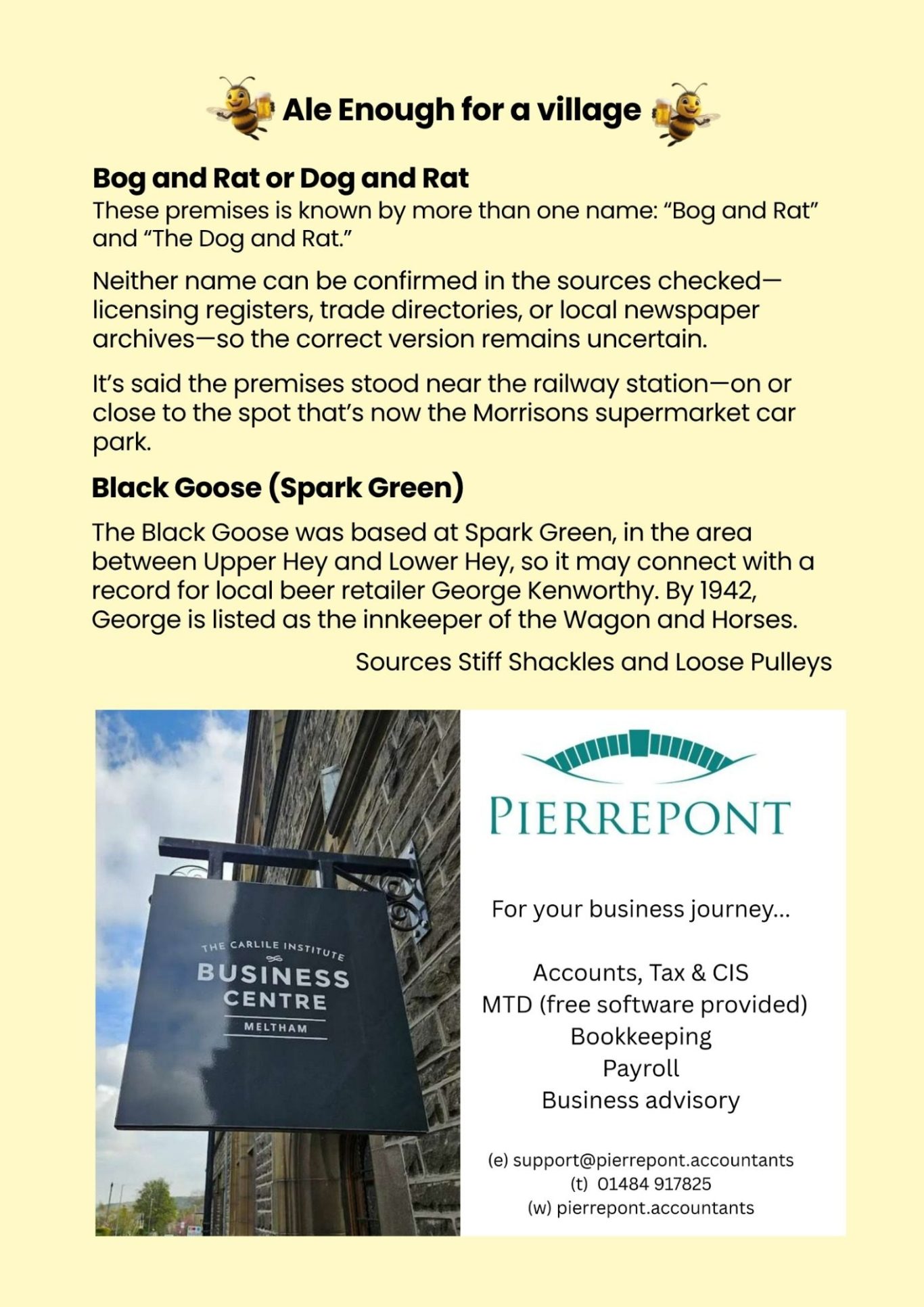 Meltham Hive June 2026, Ale enough for a village - Bog & Rat or Dog & Rat