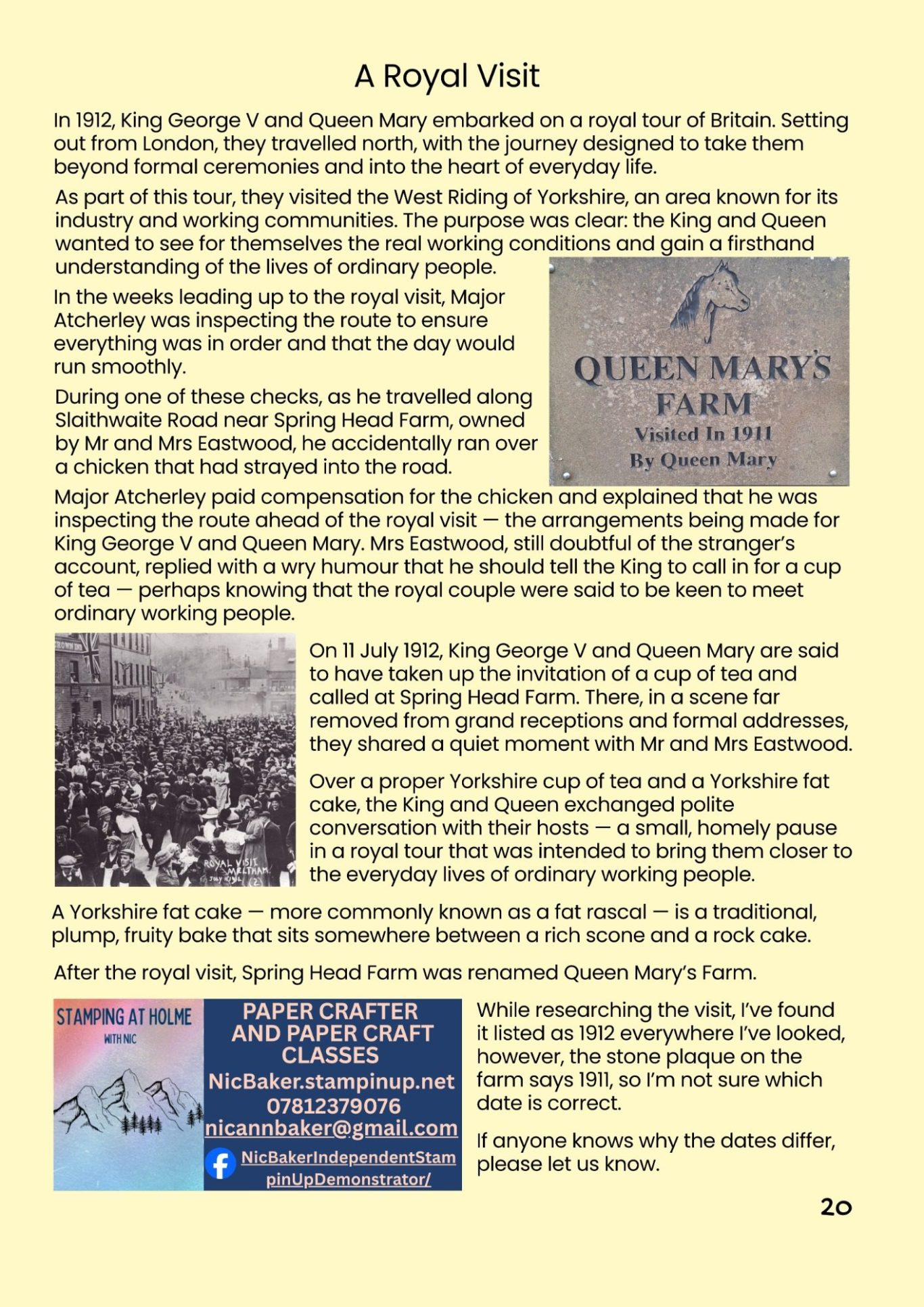 Meltham's Royal Visit