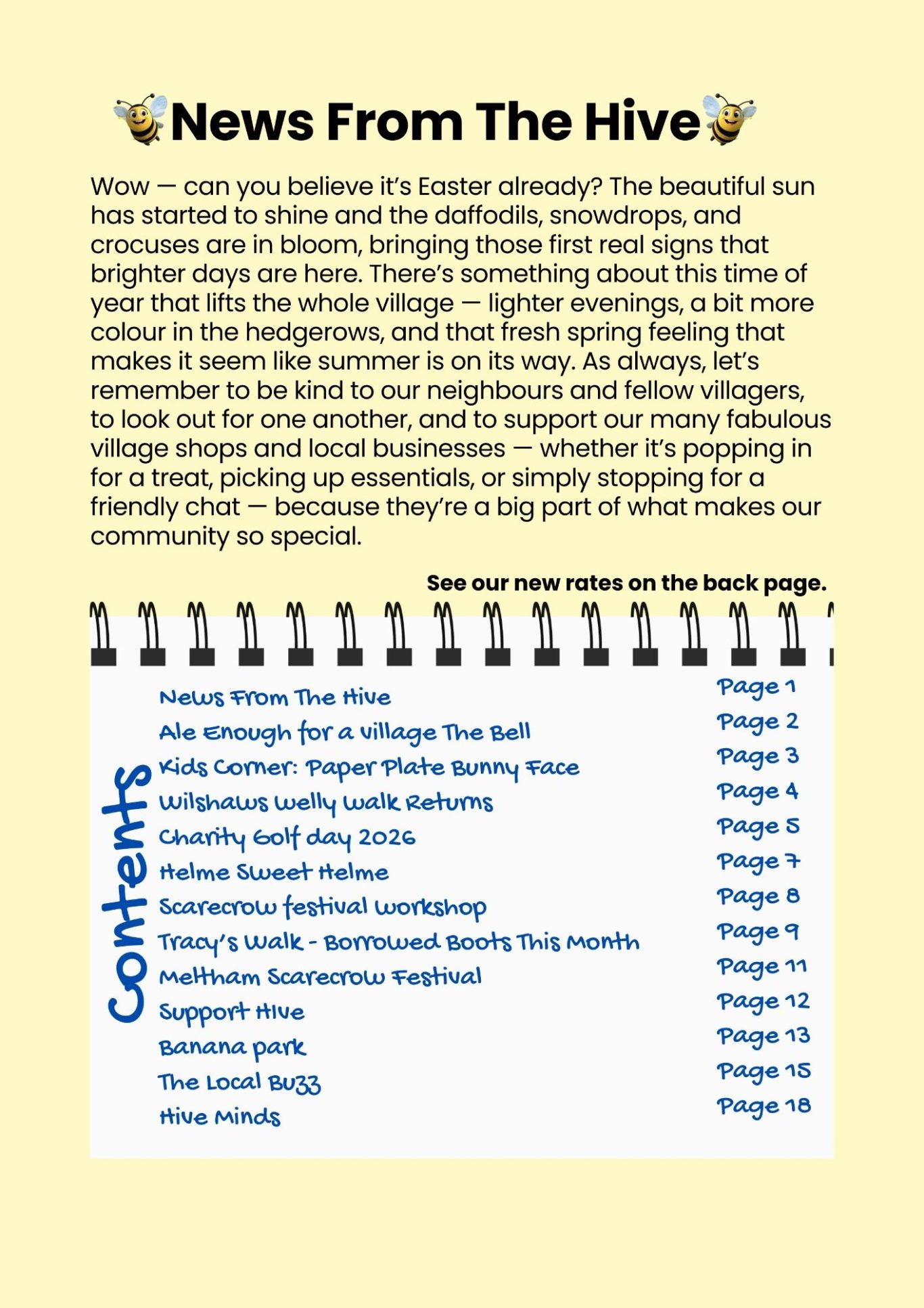 Meltham Hive, Meltham's Community Magazine for April - News from the Hive