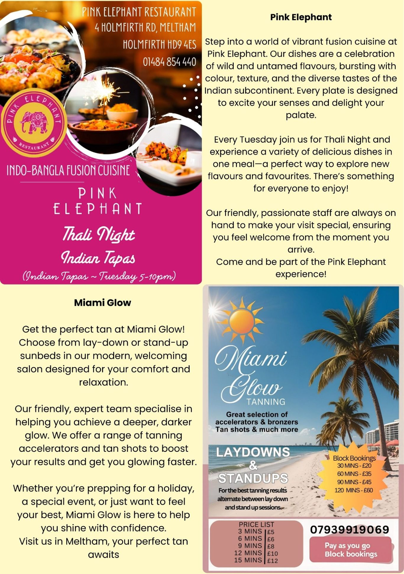 The Pink Elephant Indo-Bangla Fusion. Miami Glow for that perfect tropical tan.