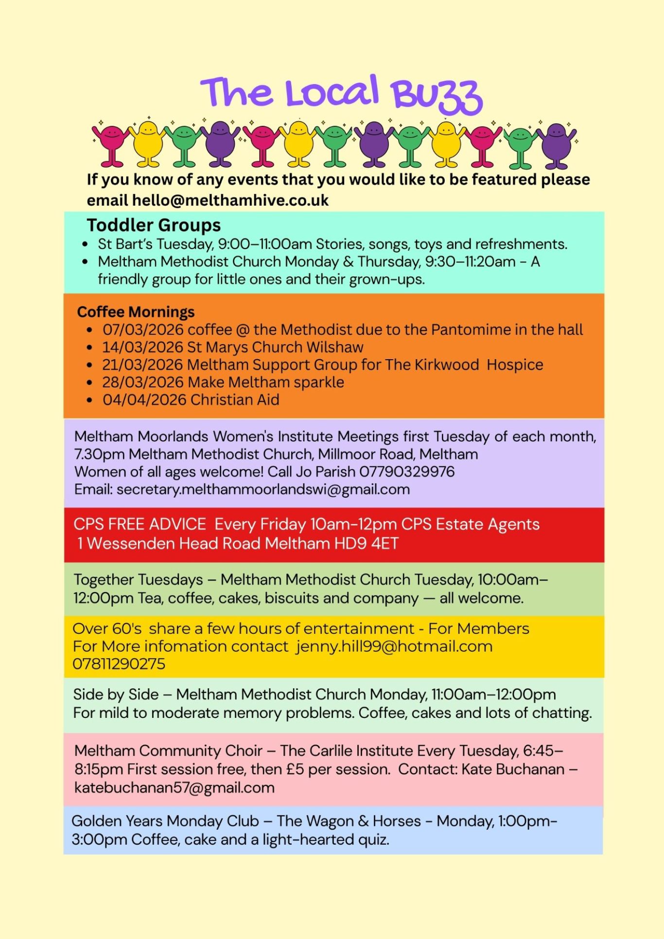 Meltham Hive, Meltham's March Community Magazine - Local Buzz