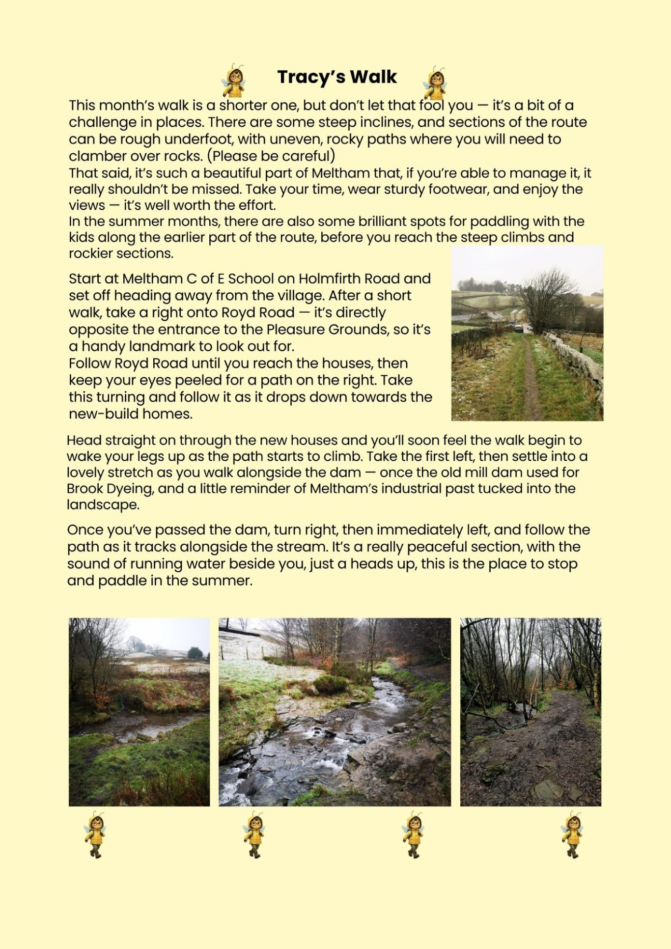Meltham Hive, Meltham's March Community Magazine Tracy's walk