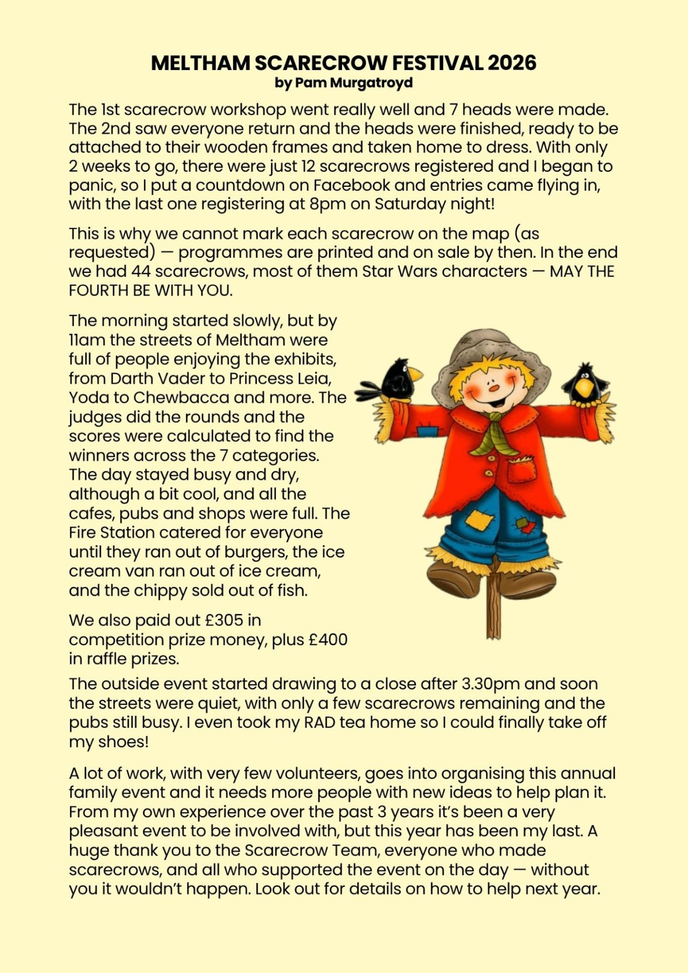 Meltham Hive June 2026. The Scarecrow Festival Review