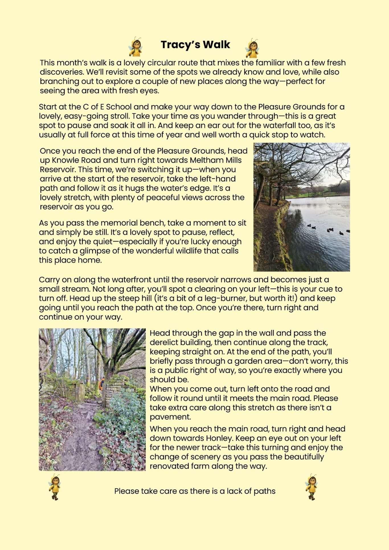 Feb Meltham Hive, Tracy's Walk