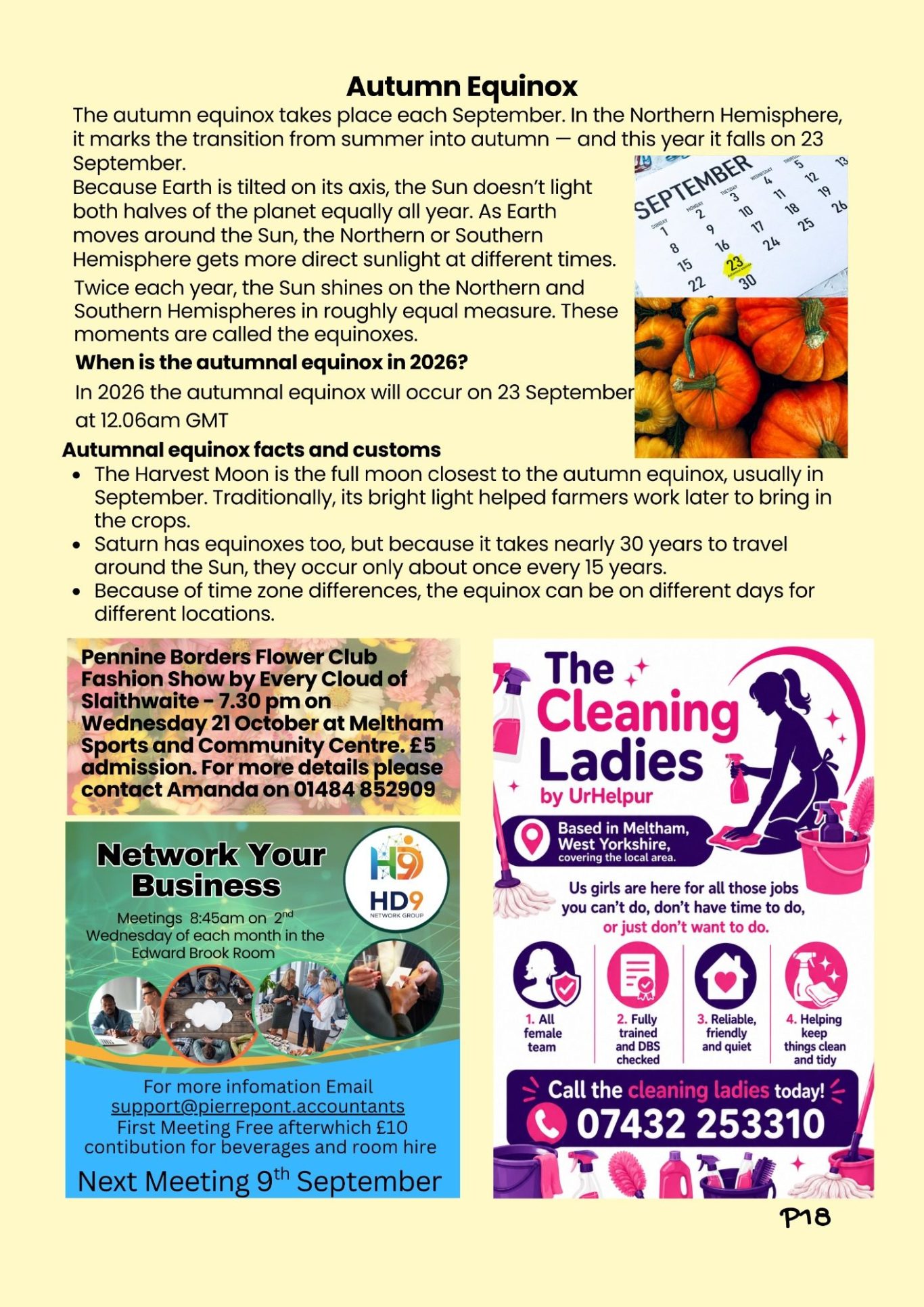 Meltham and the Autumn Equinox