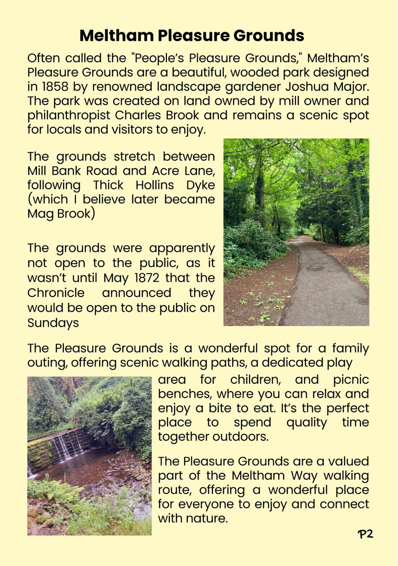 Meltham Pleasure Grounds Footpath