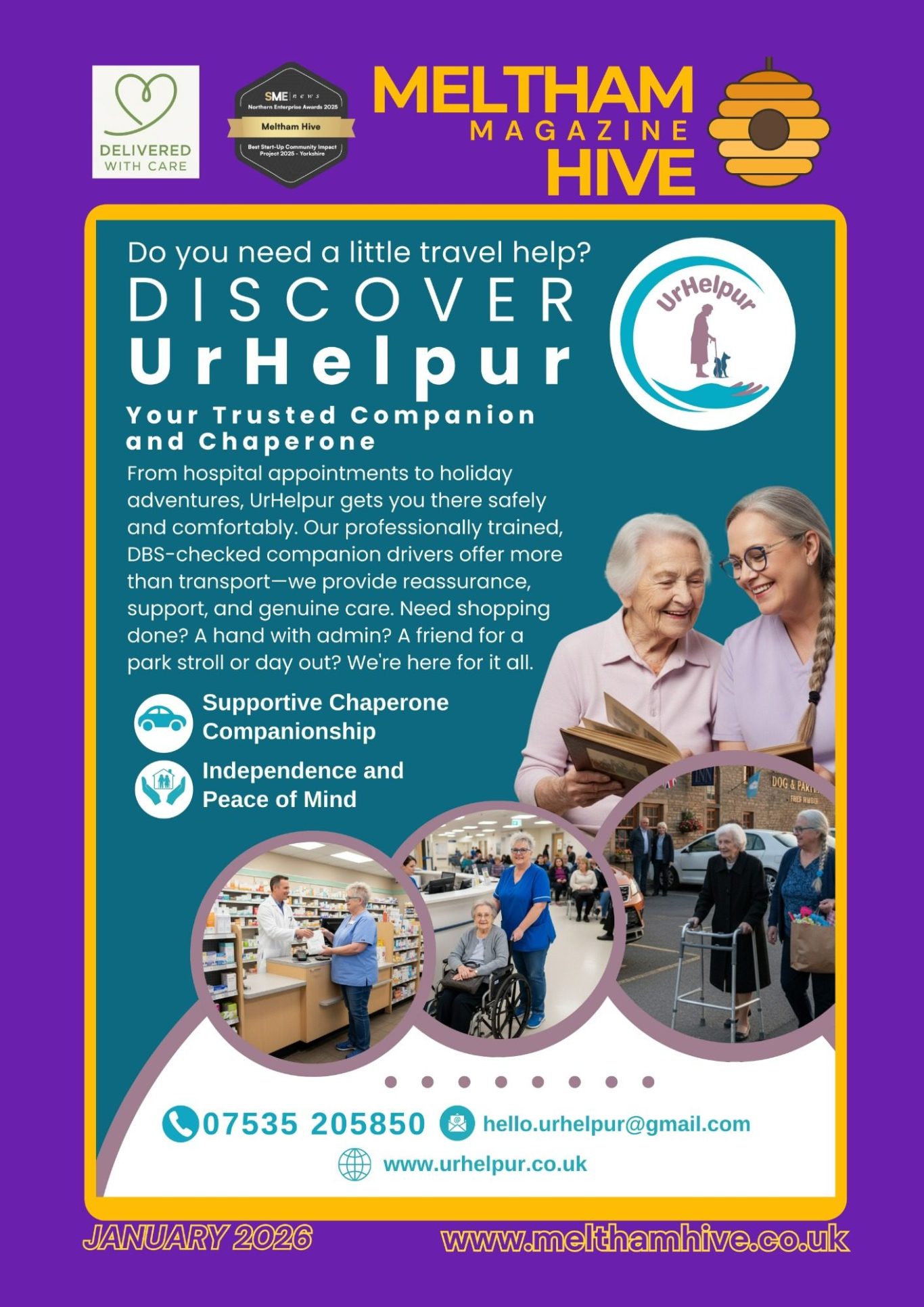 Meltham Hive Magazine January 2026 - Chaperone Transport