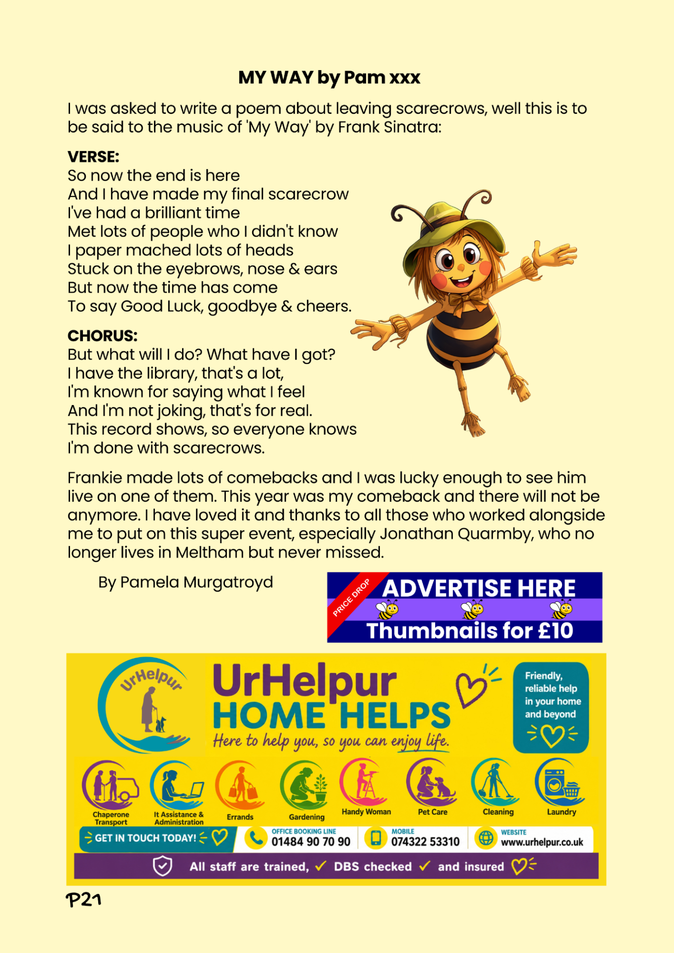 Meltham Hive June 2026. Do you want to Bee Supportive