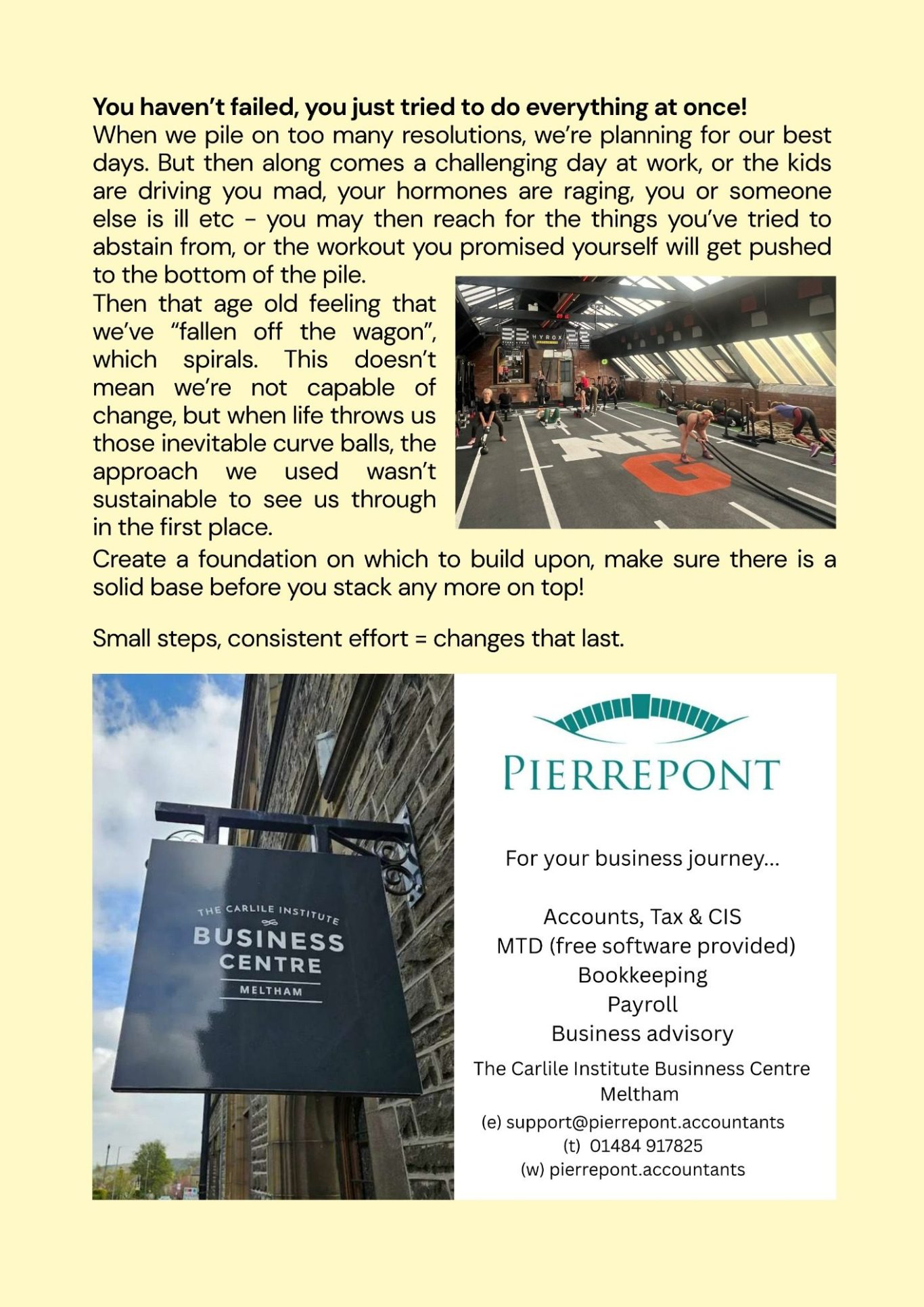 CG Strength - New Year New Me - How's it going